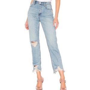 Free People ✨ We the Free Chewed up Distressed Straight Jeans Size 25